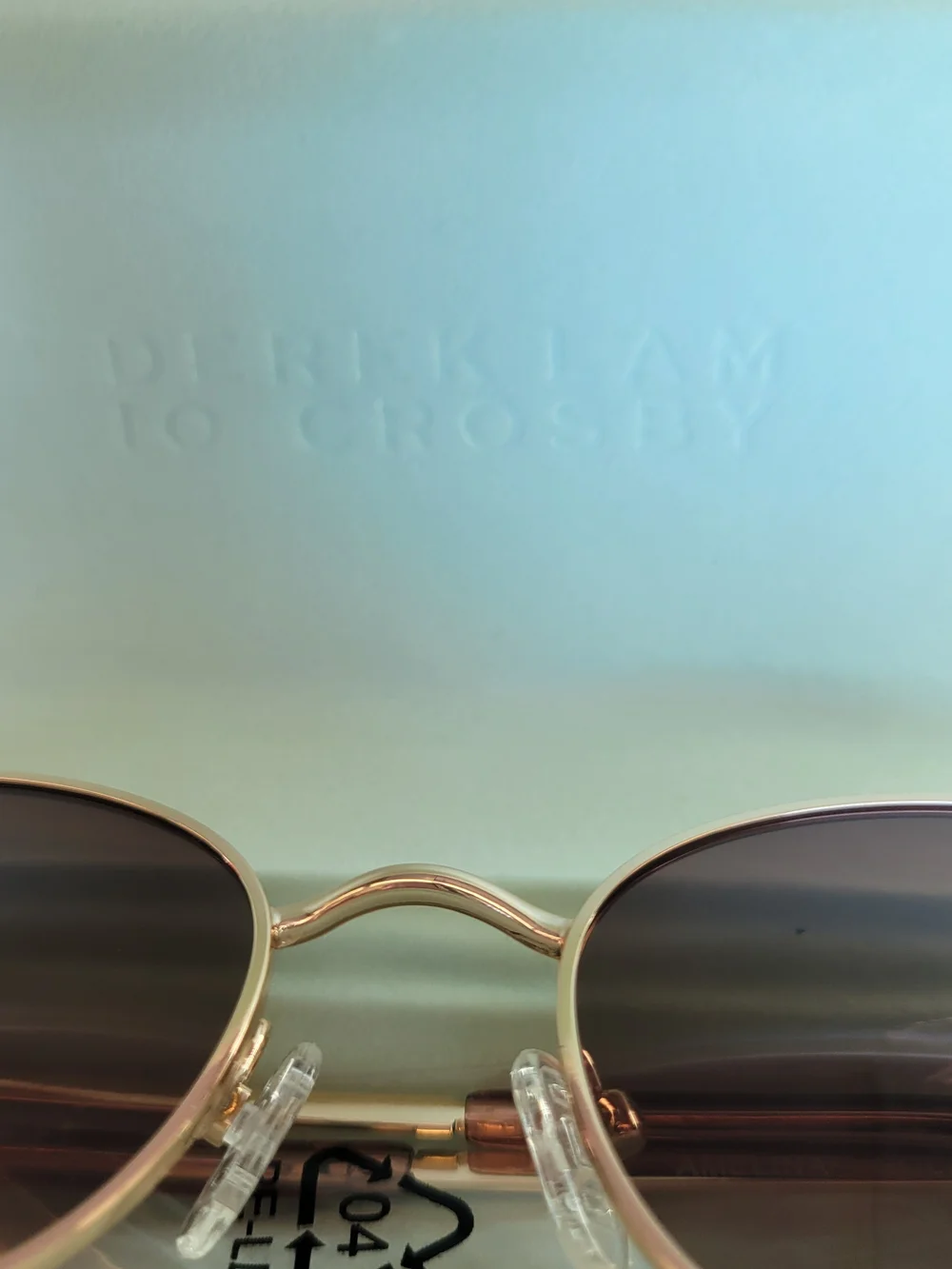 Derek Lam 10 Crosby Amelina Gold Brown Gradient Sunglasses NWOT
